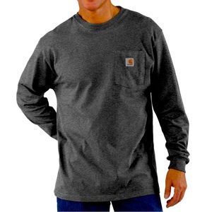 Carhartt Original Fit
Heavyweight Long Sleeve Pocket T-Shirt in Grey Sz Large